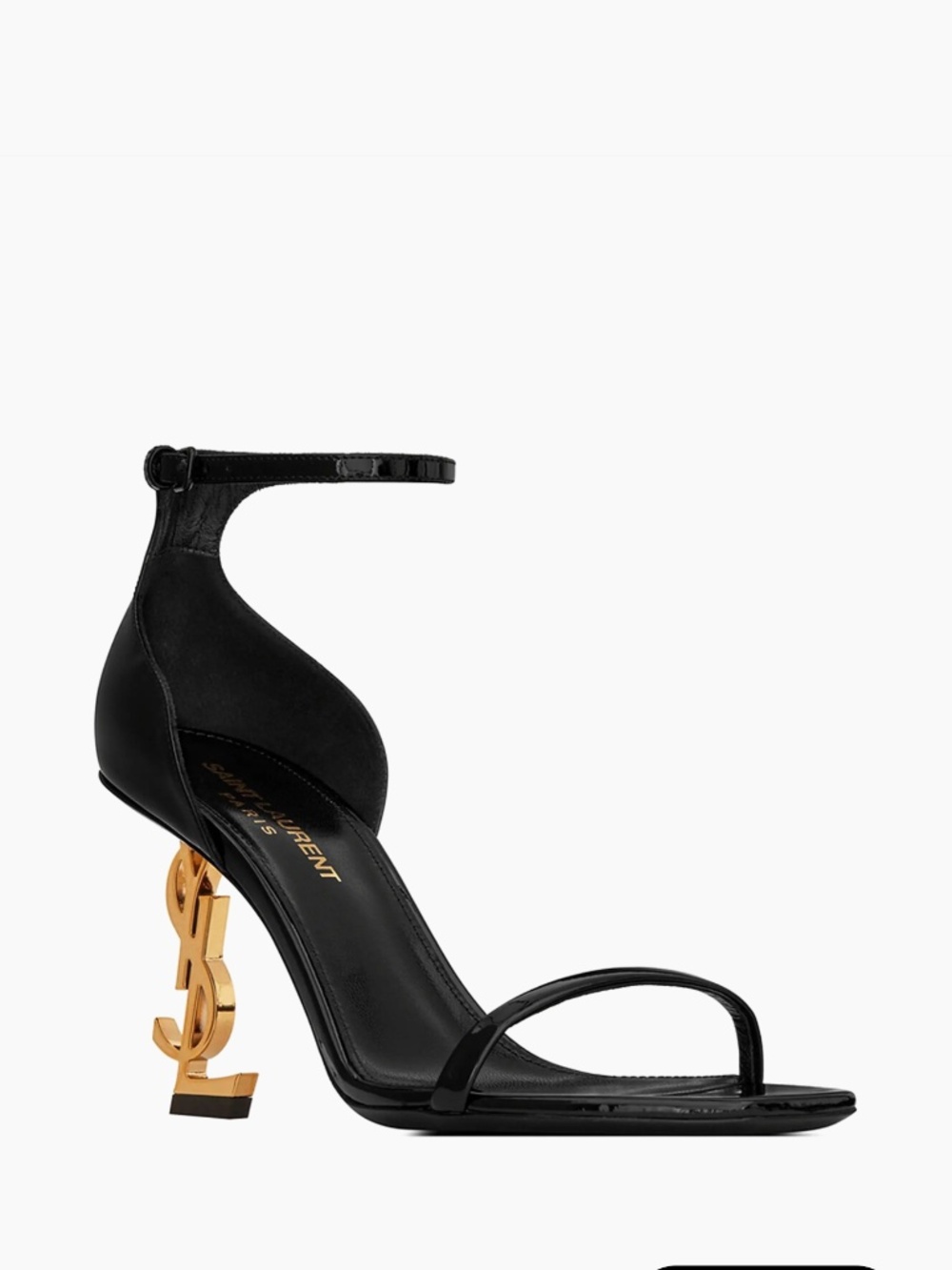 Saint Laurent Opyum Sandals in Patent Leather 3.3 inch heel - Picture 2 of 7